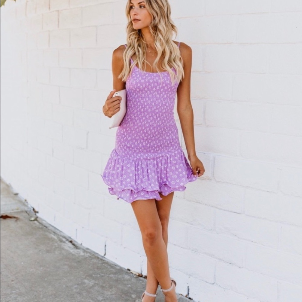Vici purple mini dress